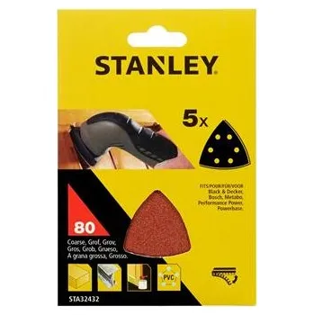 Brusný papír Stanley papíry pro oscilační brusku Delta P80, 5 ks