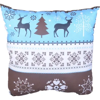 Dekorativní polštářek Aaryans Vánoční polštářek Zima - hnědý 40x40 cm