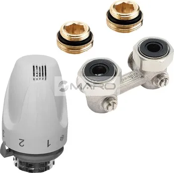 Ventil Smart20 SET radiátorový Kompakt rohový 1/2" x 3/4" EK s termostatickou hlavicí W6, SET80379652D