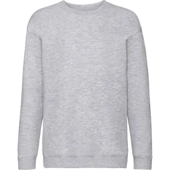 Dívčí svetr Fruit of the Loom Dětský prémiový set-in pot 62-031-0 Heather Grey 152