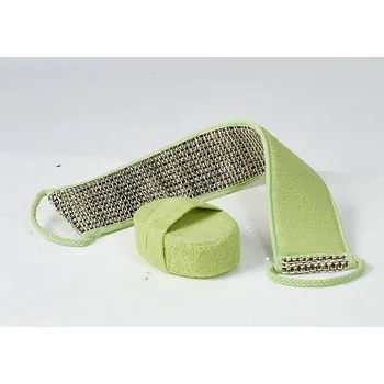 Koupelový kartáč Die moderne Hausfrau Masážní pás na mytí zad zelený