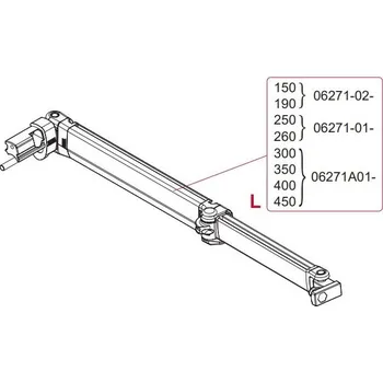 Markýza Levé rameno pro F45S 300-450, výsuv 250 cm