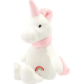 plyšák Teddies Jednorožec/Kůň sedící plyš 20cm 2 barvy v sáčku 0+