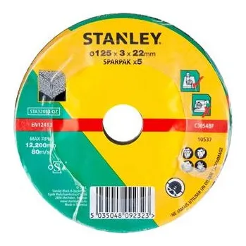 Brusný kotouč Stanley kotouč na kov vypouklý O 125x22mm, tl. 6mm