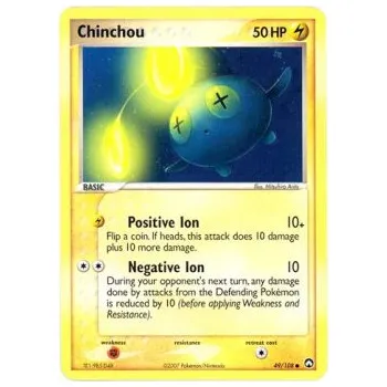 Sběratelská karetní hra Pokémon PK 049/108 Chinchou - EX Power Keepers Stav: Excellent, Verze: NORMAL