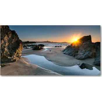 Obraz Fotoobraz na skle Skály na pláži