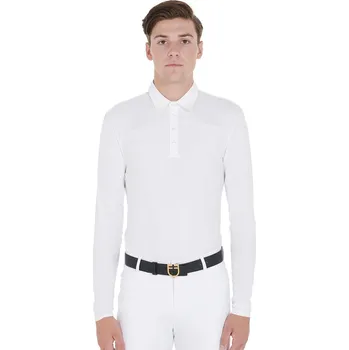 Pánské tričko EQUESTRO Triko závodní Polo Equestro, pánské, bílé XXL