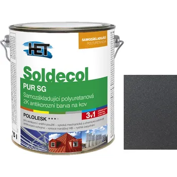 barva na kov HET Soldecol PUR Kovářská Barva 2,1 L | SKB/HK 1999 antracit