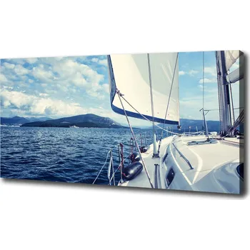 Obraz Foto obraz na plátně Jachta na pozadí moře