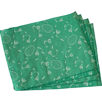prostírání HEDVA ČESKÝ BROKÁT Ubrus Odaska prostírání 30x40 set 4ks Sněženka zelená