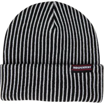 Čepice INDEPENDENT kulich - ITC Streak Label Beanie Grey/Black (GREY-BLACK)