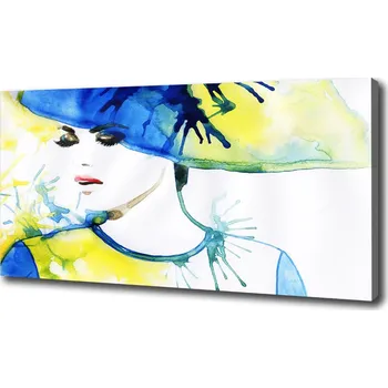 Obraz Moderní fotoobraz canvas na rámu Žena s kloboukem