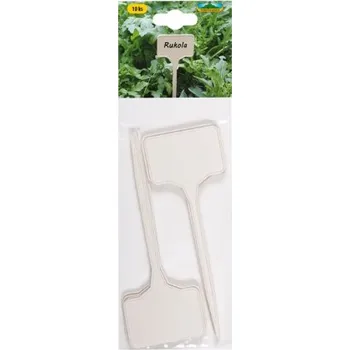 NOHEL Jmenovka zapichovací rovná béžová 5,5 x 3,5cm, výška 15cm - 10ks