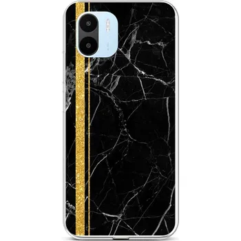Pouzdro na mobilní telefon Kryt STYLE Xiaomi Redmi A1 Mramor černo-zlatý (obal neboli pouzdro na Xiaomi Redmi A1)