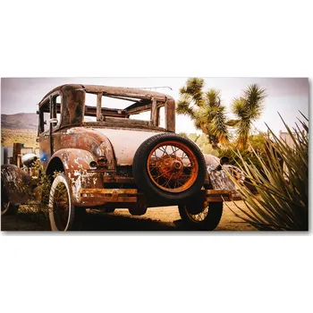 Obraz Foto obraz sklo tvrzené Vrak auta