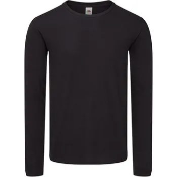 Pánské tričko Fruit of the Loom Pánské triko s dlouhým rukávem 61-446-0 Black M