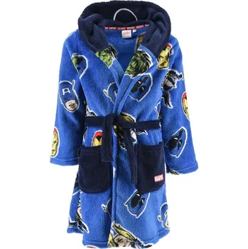 Chlapecký župan SUN CITY Župan AVENGERS coral fleece modrý, vel. 140