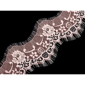 Krajka Francouzská krajka šíře 10 cm, barva 3 pudrová