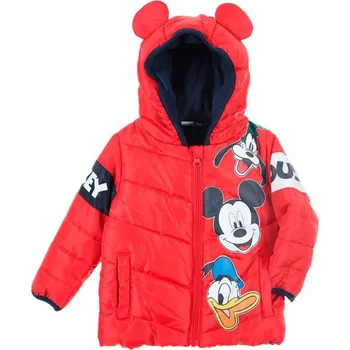 Chlapecká bunda Bunda s oušky Disney Mickey Mouse - červená Velikost: 86
