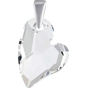 Šperk Stříbrný přívěsek Srdce Devoted 2 U 17mm čiré Swarovski® Crystals LSW6261P17C