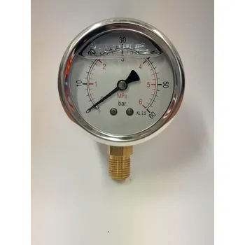 Spojovací materiál motoru Manometr glycerinový GS 63mm 1/4" 0-60 bar