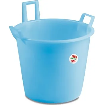 Koš na prádlo Nádoba s úchyty kulatá modrá