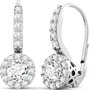 Náušnice Couple, Honosné visací náušnice Sari Long, bílé zlato se zirkony, 585-66-3-0250.1B00.0.00.001.08