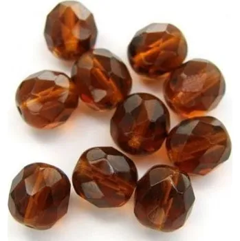 Dětské navlékací korálky Korálky broušené/ohňovky - hnědá > Ø14mm (5kusů)