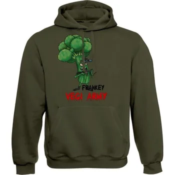 Pánské oblečení Mikina s kapucí Frankey - Vegi army - olivová
