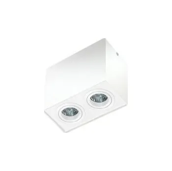 Stropní bodové přisazené svítidlo Azzardo Eloy 2 white AZ1353 GU10 2x50W IP20 18,5cm hranaté bílé