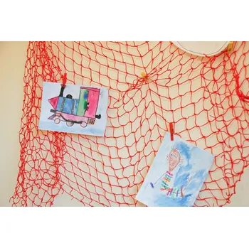 dekorační síť Dekorační síť, oko 5cm, červená, 1 x 2m, 2 mm PP, 50 mm, Červená, Dekorační sítě, Skladem