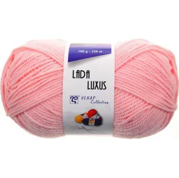 Příze Pletací příze LADA LUXUS - růžová > 100 gramů (do vyprodání zásob)