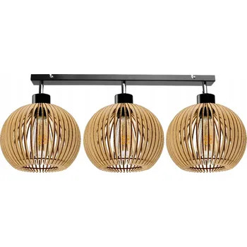 Osvětlení BERGE Stropní LED svítidlo LOFT 3xE27 - WOOD - černé P0008-3XLUCA05