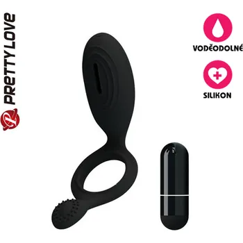 Prettylove Vibrační erekční kroužek Ethel Cock Ring