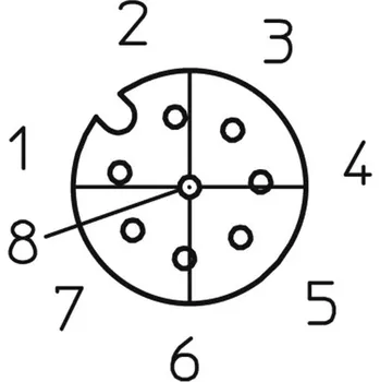 Lutronic 1220 08 T16CW 0,5m vestavný zástrčkový konektor pro senzory - aktory, 1233, piny: 4, 0.50 m, 1 ks