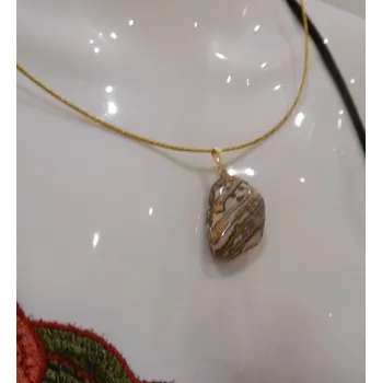 Náhrdelník Náhrdelník na lanku s polodrahokamem - jaspis leopardí (do vyprodání zásob)