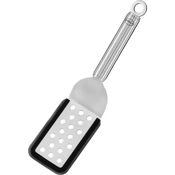 Obracečka Lopatka děrovaná nerez/silikon 26 cm - RÖSLE (Sendvičová paleta zalomená s perforací 26 cm silikonová - RÖSLE)