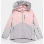 4F HJZ22-JKUDN003 COLD LIGHT GREY Dětská lyžařská bunda EU 152
