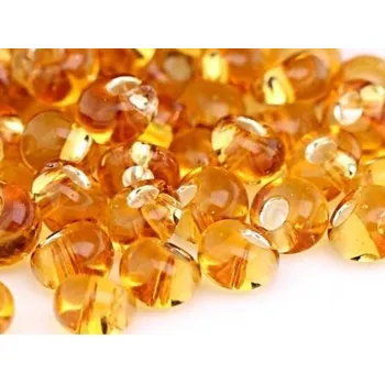 Dětské navlékací korálky PRECIOSA Drops - zlatá (topaz) > 8/0 (sáček 10g)