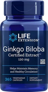 Přípravek na podporu paměti a spánku Life Extension Ginkgo Biloba 365 cps.