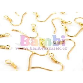 Náušnicové zapínání - afroháček jednoduchý - zlatá(2ks)