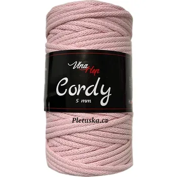Cordy 5 mm světle růžová