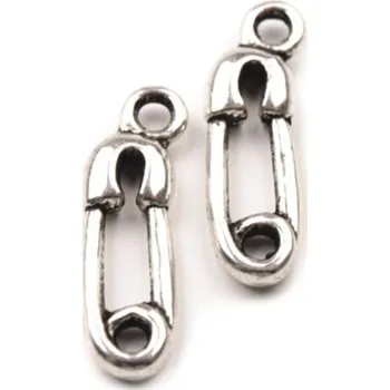 Materiál na výrobu šperku Přívěsek kovový - SPÍNACÍ ŠPENDLÍK 5x18mm