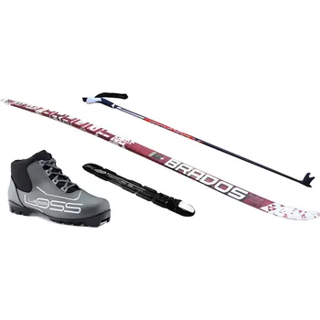 Běžky SKOL set běžky Brados, vázání RS, hůlky, boty RS Loss SKOL Start RED 125cm