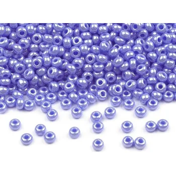 Dětské navlékací korálky Rokajl PRECIOSA modrá perleťová > (10/0) Ø2,3mm (sáček 20g)