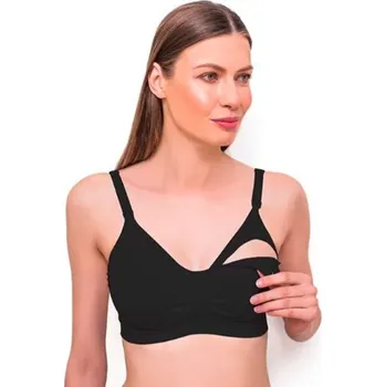 Těhotenská móda BabyOno Těhotenská a kojící podprsenka černá > 70-75 B