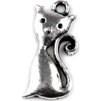 Přívěsek Přívěsek kovový - KOČKA 12x25mm