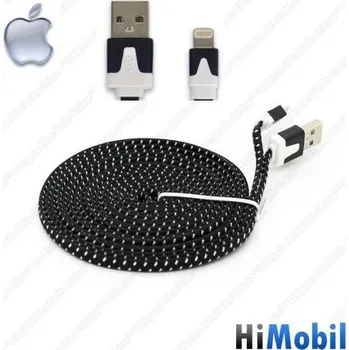 USB hub Lightning datový kabel USB Flat 2m black s konektorem iPhone 5, 5C, 5S, 6, 6 Plus, 6S, 6S Plus, SE, iPad Mini