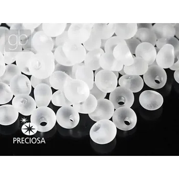 Dětské navlékací korálky PRECIOSA Drops - bílá matná > 8/0 (sáček 10g)