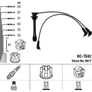 Zapalovací kabel Sada kabelů pro zapalování NGK 9617